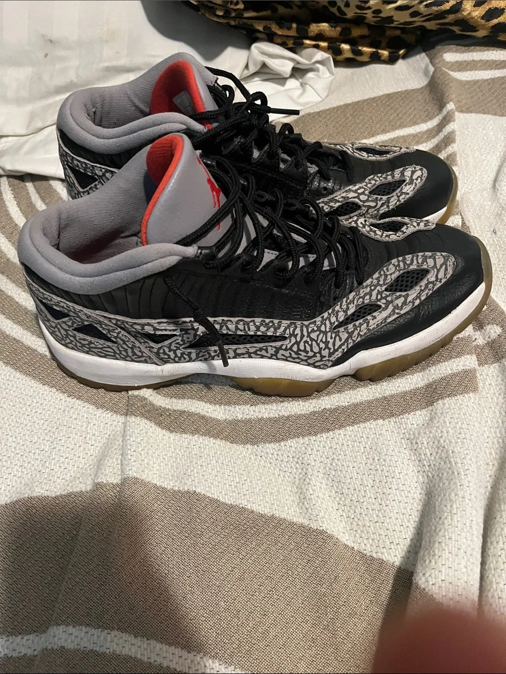 Jordan Men’s Black, Gray & Red High-Top Sneakers